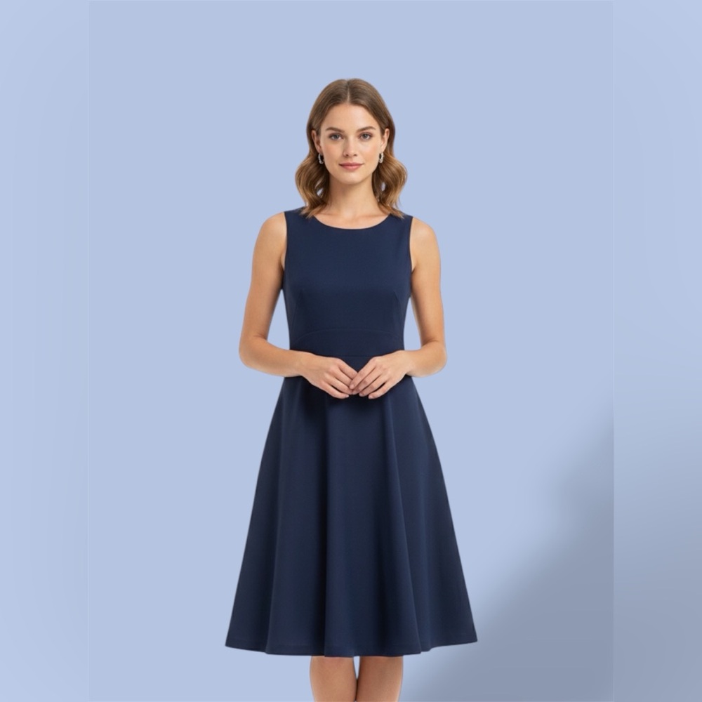 The Limited, Elegant Navy Blue Sleeveless Dress - 4/S